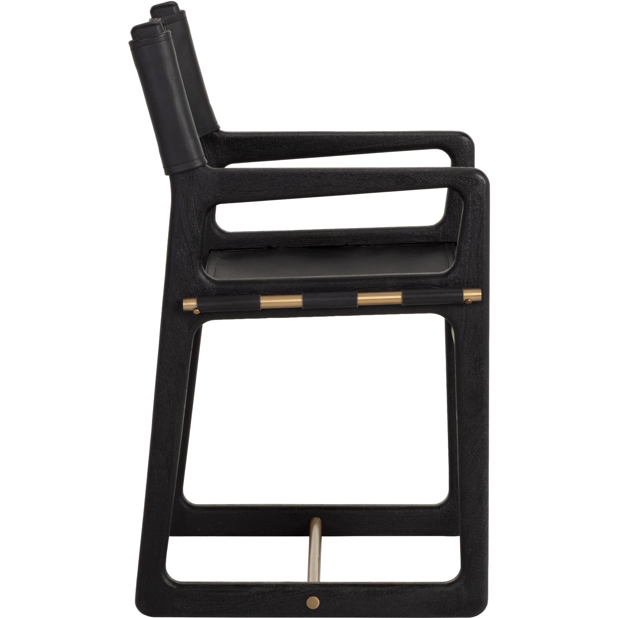 Enver Dining Armchair - Carraway Black Leather 3 Enver Dining Armchair - Carraway Black Leather - Image 3