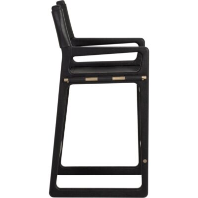 Enver Counter Stool - Carraway Black Leather 112498 112498 3