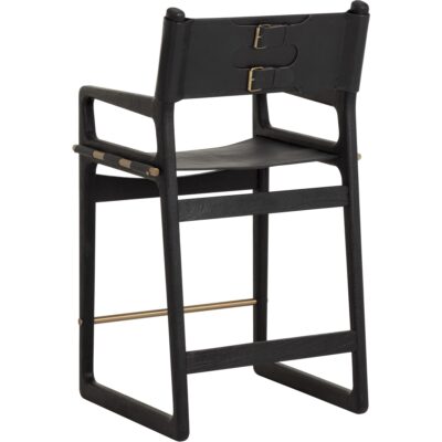 Enver Counter Stool - Carraway Black Leather 112498 112498 4