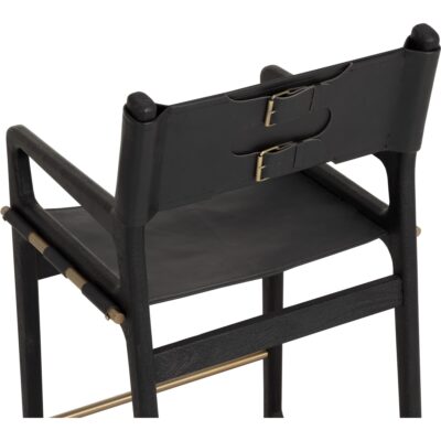 Enver Counter Stool - Carraway Black Leather 112498 112498 5