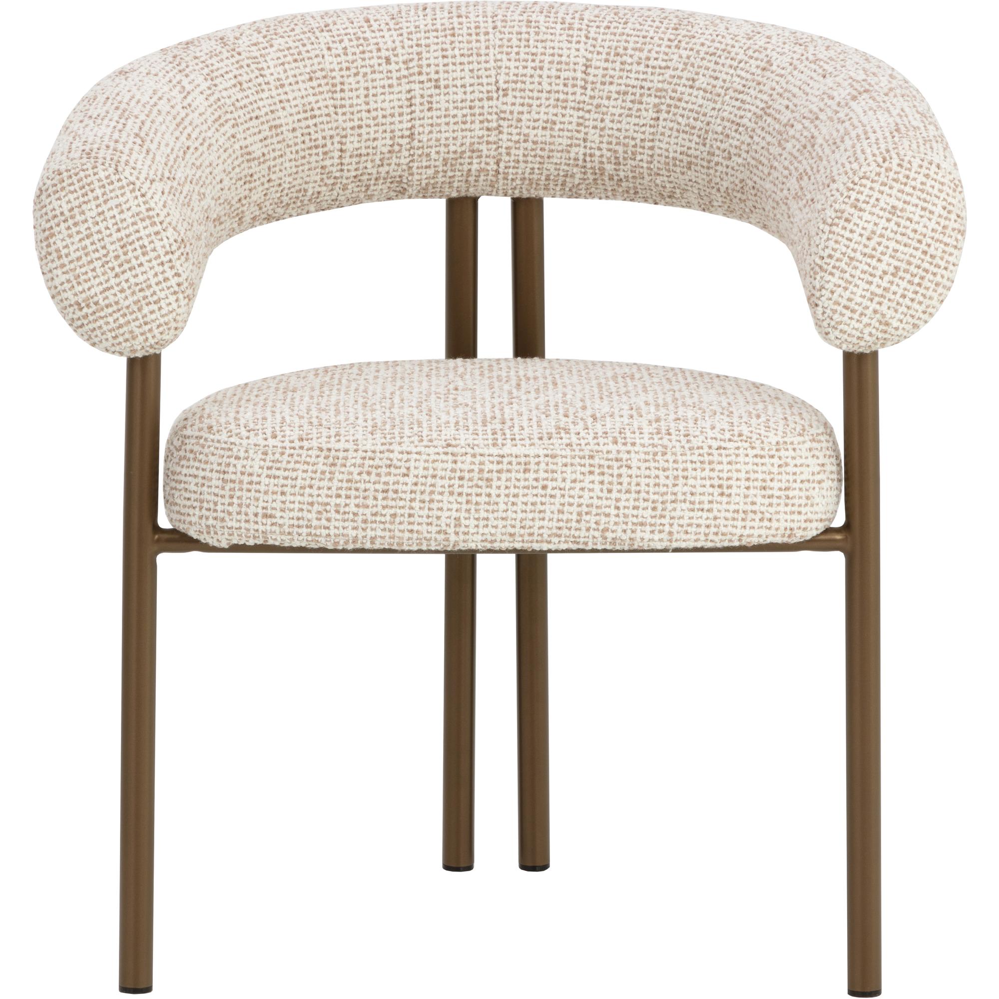 Oniva Dining Armchair - Antique Bronze - Noah Ecru 4 Oniva Dining Armchair - Antique Bronze - Noah Ecru - Image 4