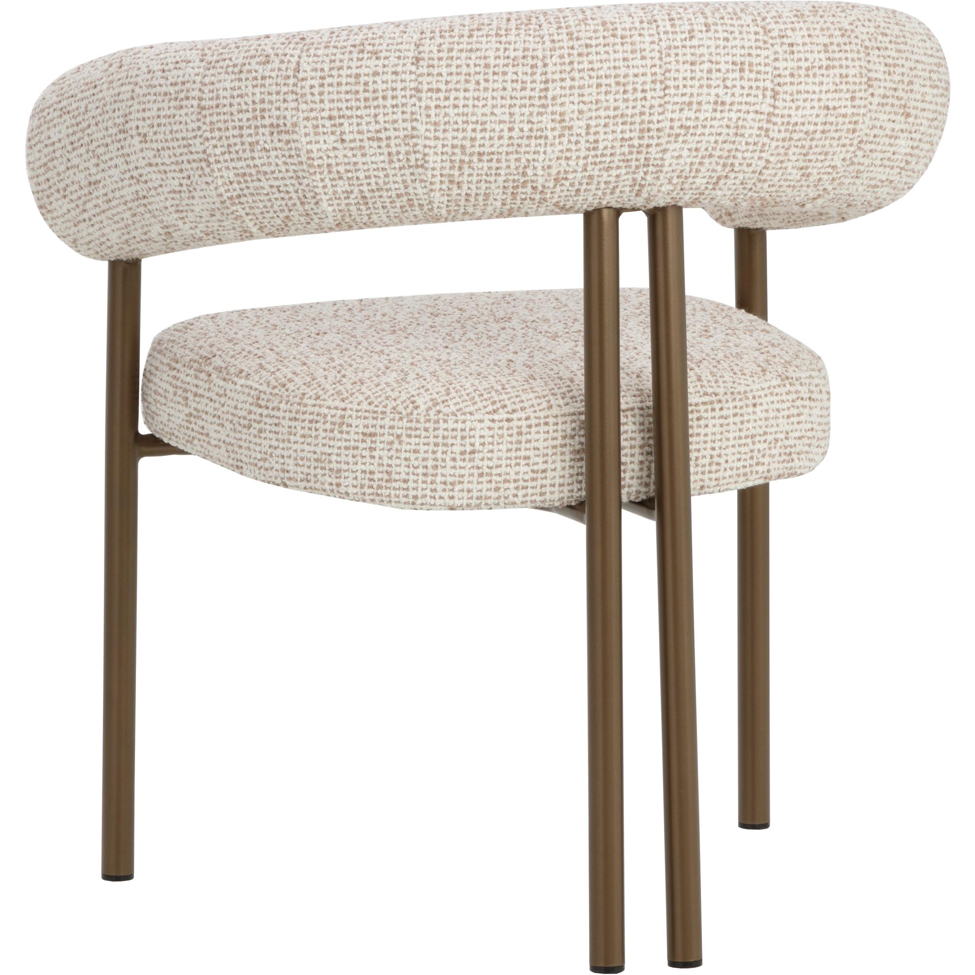 Oniva Dining Armchair - Antique Bronze - Noah Ecru 6 Oniva Dining Armchair - Antique Bronze - Noah Ecru - Image 6