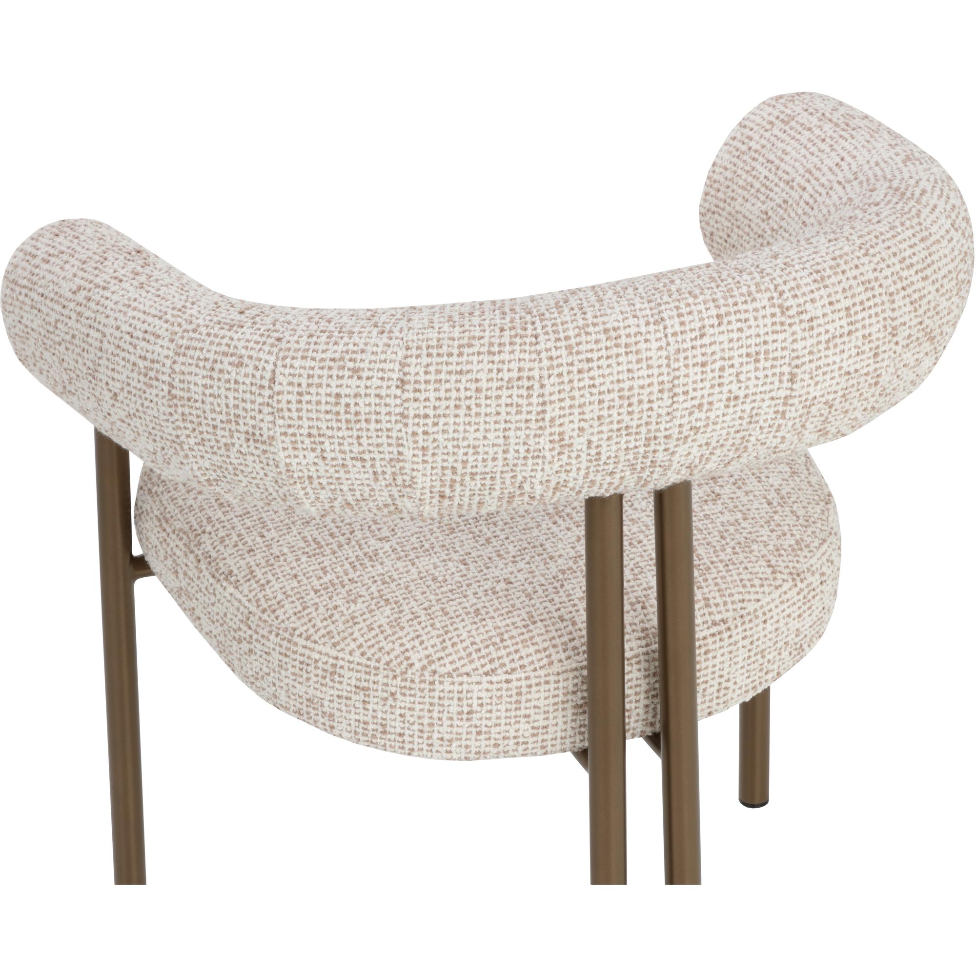 Oniva Dining Armchair - Antique Bronze - Noah Ecru 7 Oniva Dining Armchair - Antique Bronze - Noah Ecru - Image 7