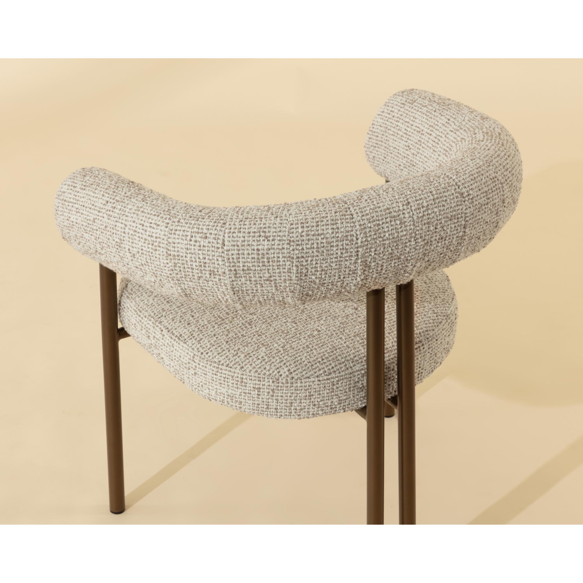 Oniva Dining Armchair - Antique Bronze - Noah Ecru 8 Oniva Dining Armchair - Antique Bronze - Noah Ecru - Image 8