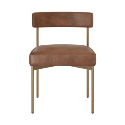 Seneca Dining Chair - Antique Brass - Bravo Cognac 112566 112566 21 1
