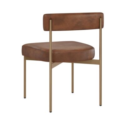 Seneca Dining Chair - Antique Brass - Bravo Cognac 112566 112566 23 1