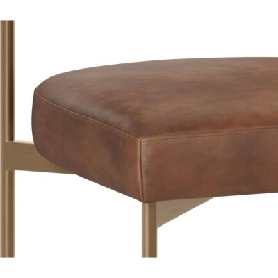 Seneca Dining Chair - Antique Brass - Bravo Cognac 112566 112566 SENECA DINING CHAIR ANTIQUE BRASS BRAVO COGNAC 26