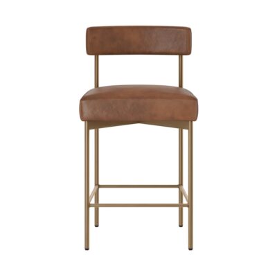 Seneca Counter Stool - Antique Brass - Bravo Cognac 112567 112567 21 1