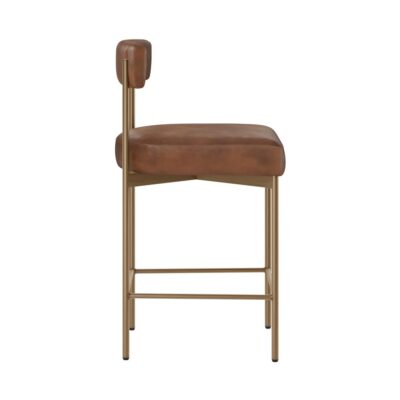 Seneca Counter Stool - Antique Brass - Bravo Cognac 112567 112567 22 1