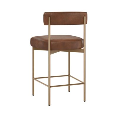 Seneca Counter Stool - Antique Brass - Bravo Cognac 112567 112567 23 1
