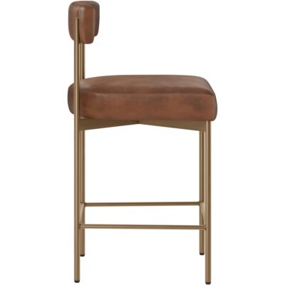 Seneca Counter Stool - Antique Brass - Bravo Cognac 112567 112567 SENECA COUNTER STOOL ANTIQUE BRASS BRAVO COGNAC 22