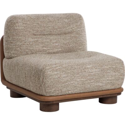 Tomo Lounge Chair - Holden Dusty Greige / Milliken Cognac
