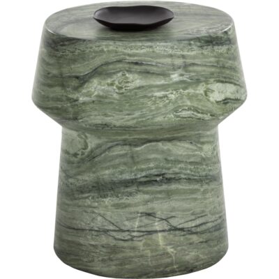 Brie End Table - Marble Look - Sage