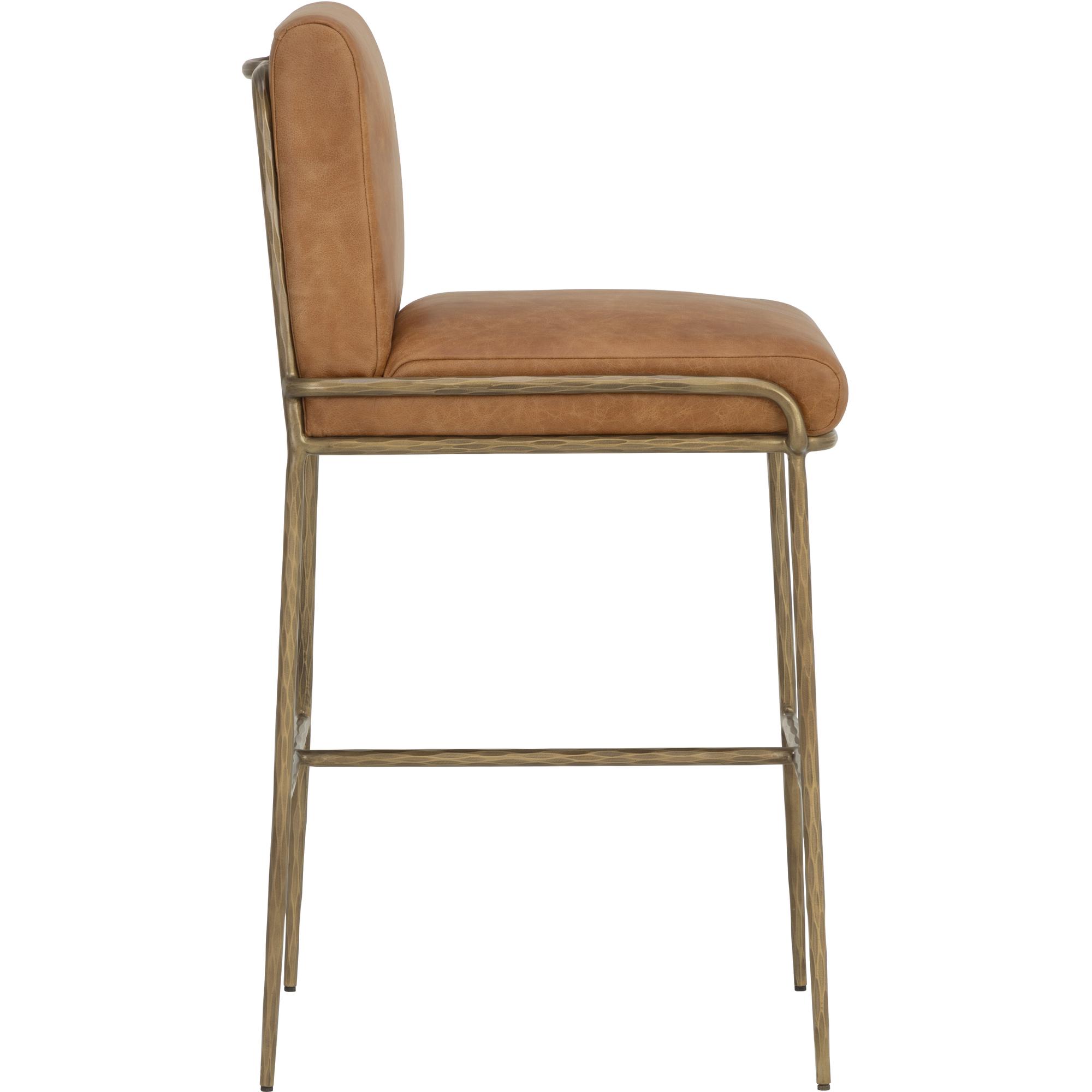 Lathan Barstool - Tan Leather 3 Lathan Barstool - Tan Leather - Image 3