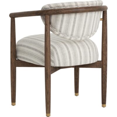 Sigrid Dining Armchair - Antique Brown - Gifford Script 112630 112630 SIGRID DINING ARMCHAIR ANTIQUE BROWN GIFFORD SCRIPT 23