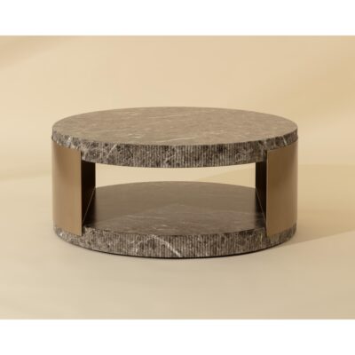 Cavette Coffee Table - Marble Look - Dark Emperador 112634 112634 CAVETTE COFFEE TABLE MARBLE LOOK DARK EMPERADOR 1