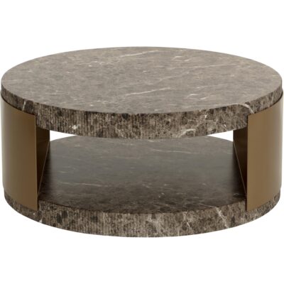 Cavette Coffee Table - Marble Look - Dark Emperador 112634 112634 CAVETTE COFFEE TABLE MARBLE LOOK DARK EMPERADOR 22
