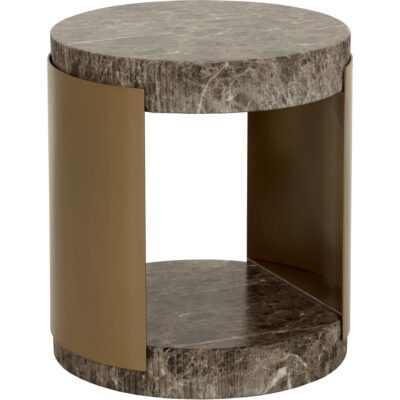 Cavette End Table - Marble Look - Dark Emperador 112635 112635 CAVETTE END TABLE MARBLE LOOK DARK EMPERADOR 21