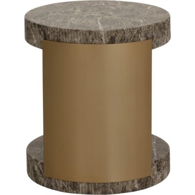 Cavette End Table - Marble Look - Dark Emperador 112635 112635 CAVETTE END TABLE MARBLE LOOK DARK EMPERADOR 23