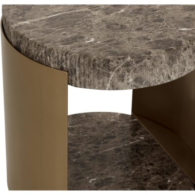 Cavette End Table - Marble Look - Dark Emperador 112635 112635 CAVETTE END TABLE MARBLE LOOK DARK EMPERADOR 26