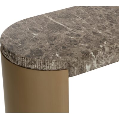 Cavette Console Table - Marble Look - Dark Emperador 112636 112636 CAVETTE CONSOLE TABLE MARBLE LOOK DARK EMPERADOR 26