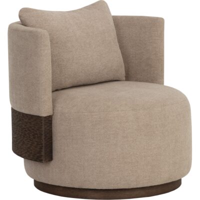 Bastille Swivel Lounge Chair - Rhine Sandbank