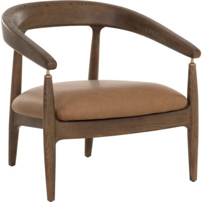 Valmont Lounge Chair - Milliken Cognac