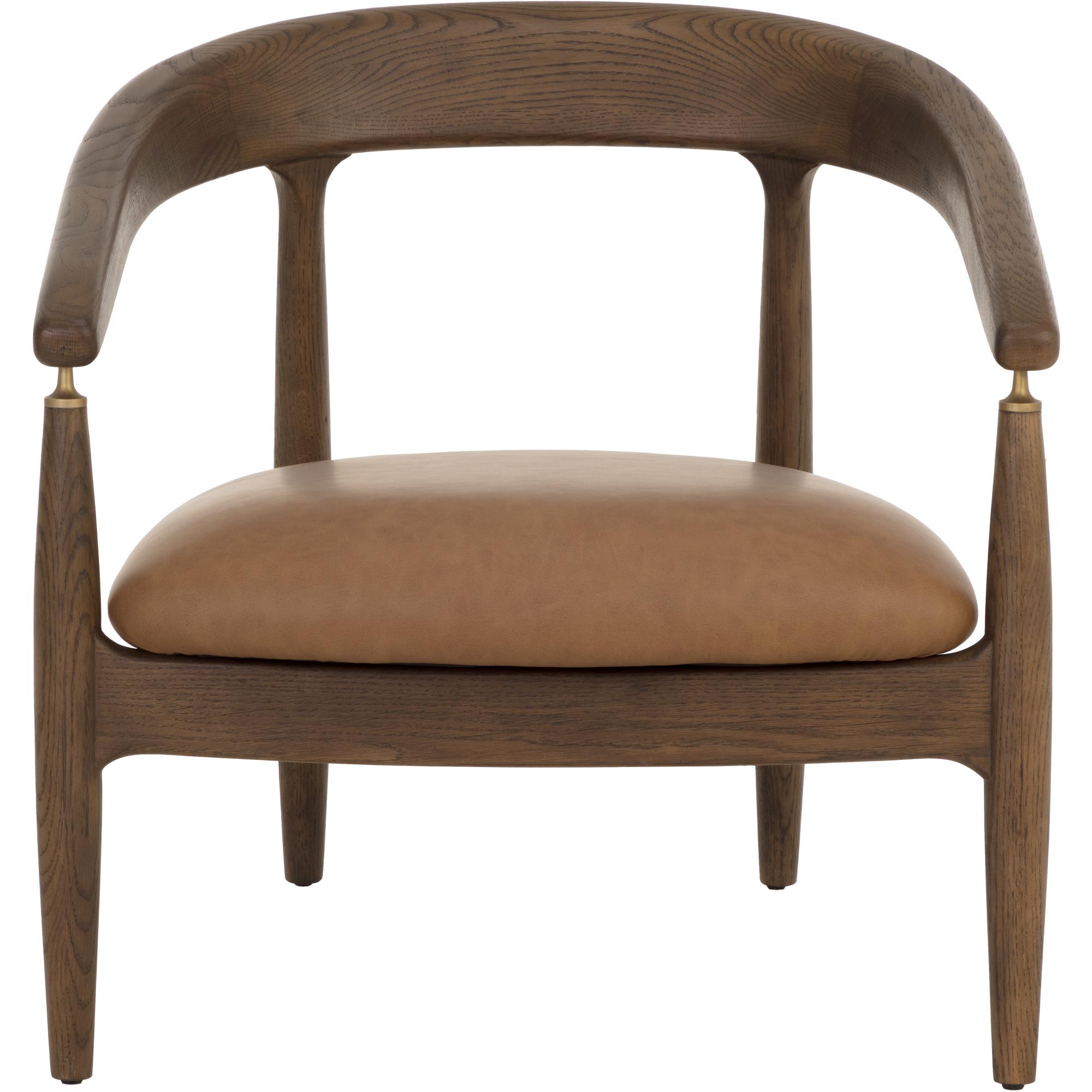 Valmont Lounge Chair - Milliken Cognac 2 Valmont Lounge Chair - Milliken Cognac - Image 2