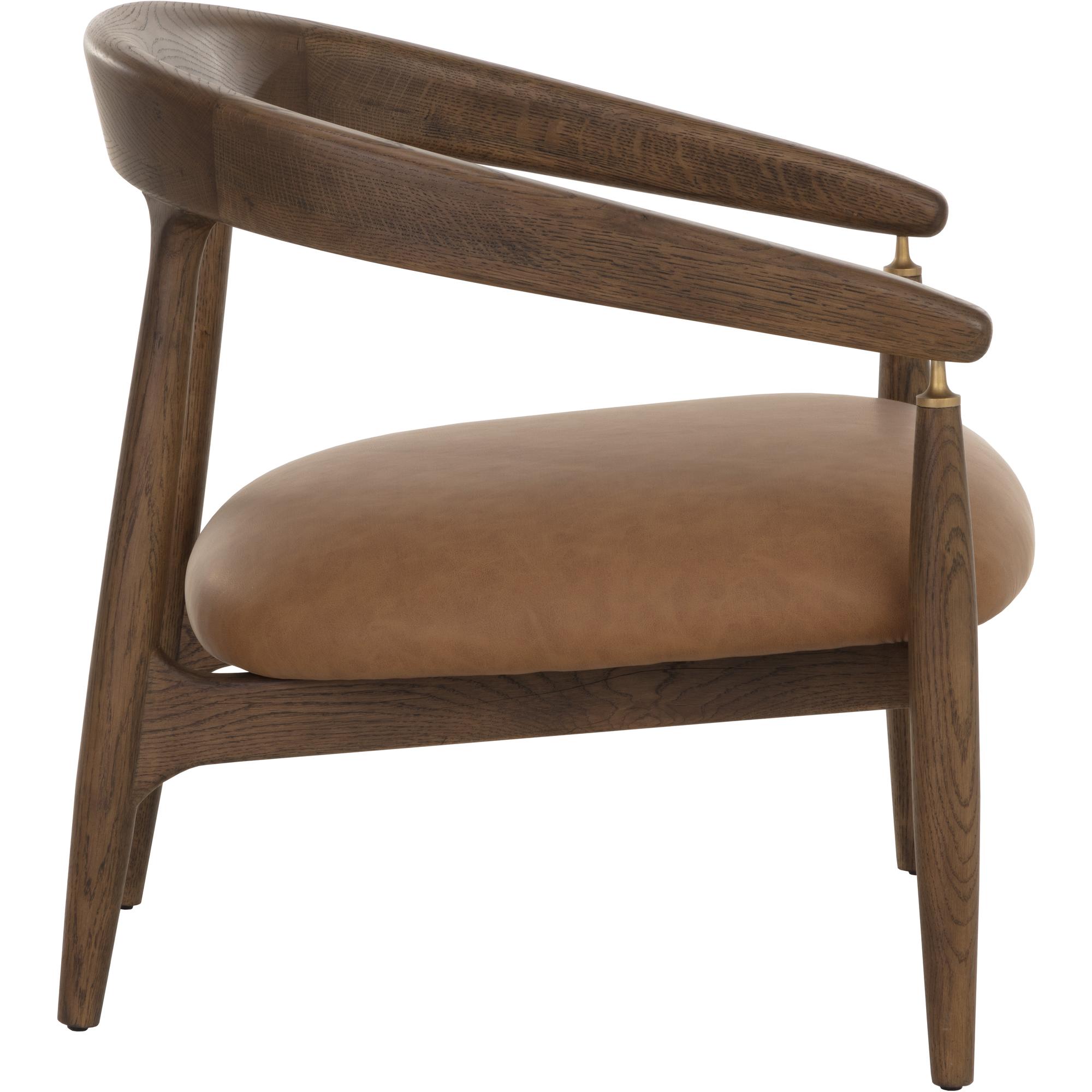 Valmont Lounge Chair - Milliken Cognac 3 Valmont Lounge Chair - Milliken Cognac - Image 3