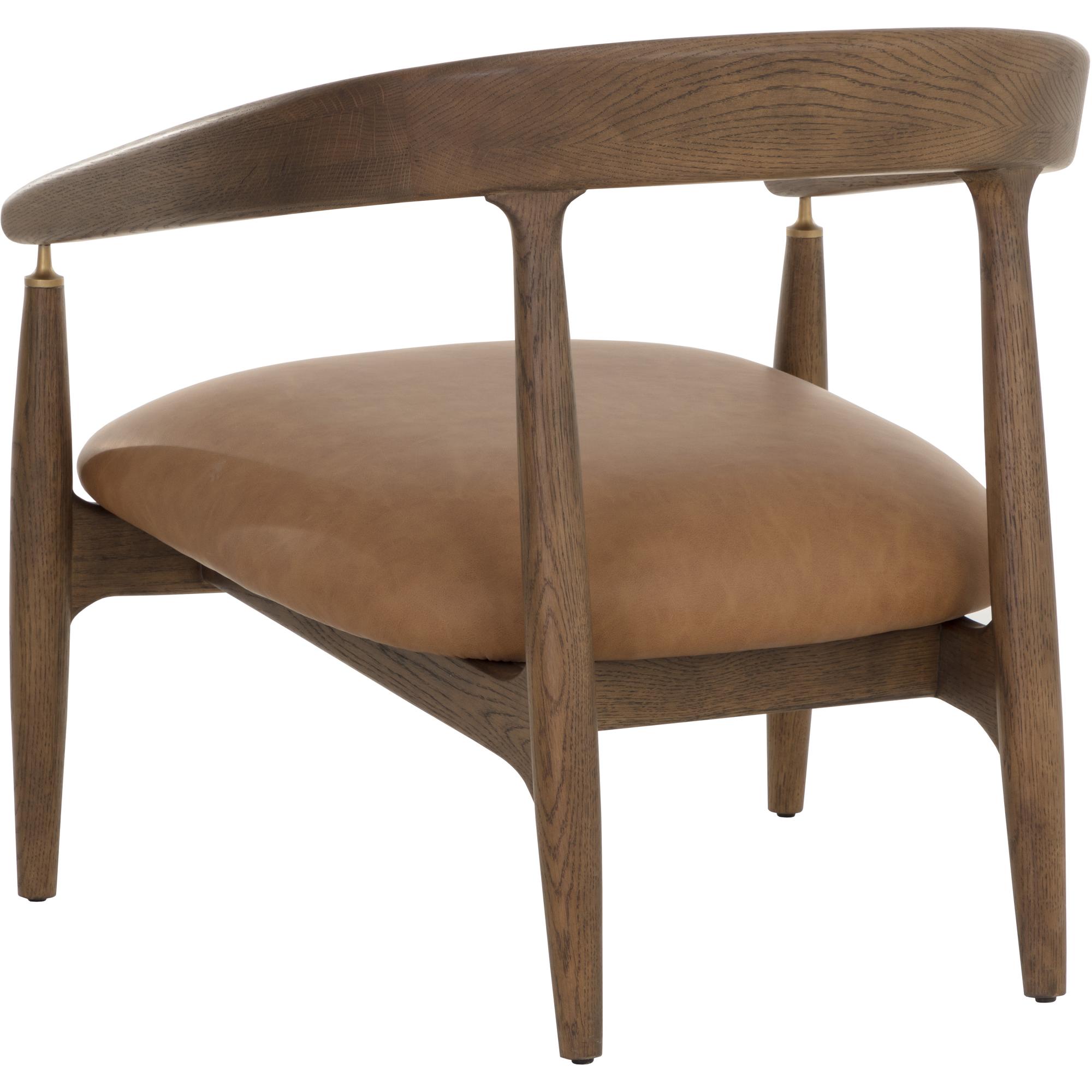 Valmont Lounge Chair - Milliken Cognac 4 Valmont Lounge Chair - Milliken Cognac - Image 4