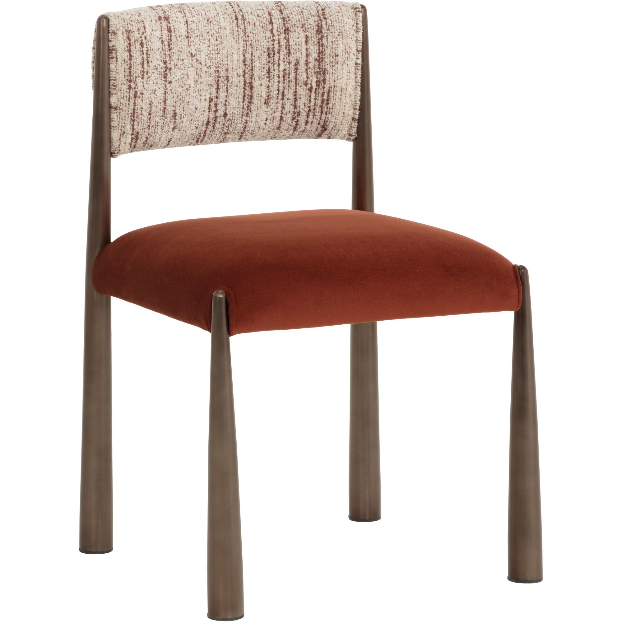 Bayard Dining Chair - Dark Bronze - Meg Rust / Terri Nutmeg 1 Bayard Dining Chair - Dark Bronze - Meg Rust / Terri Nutmeg