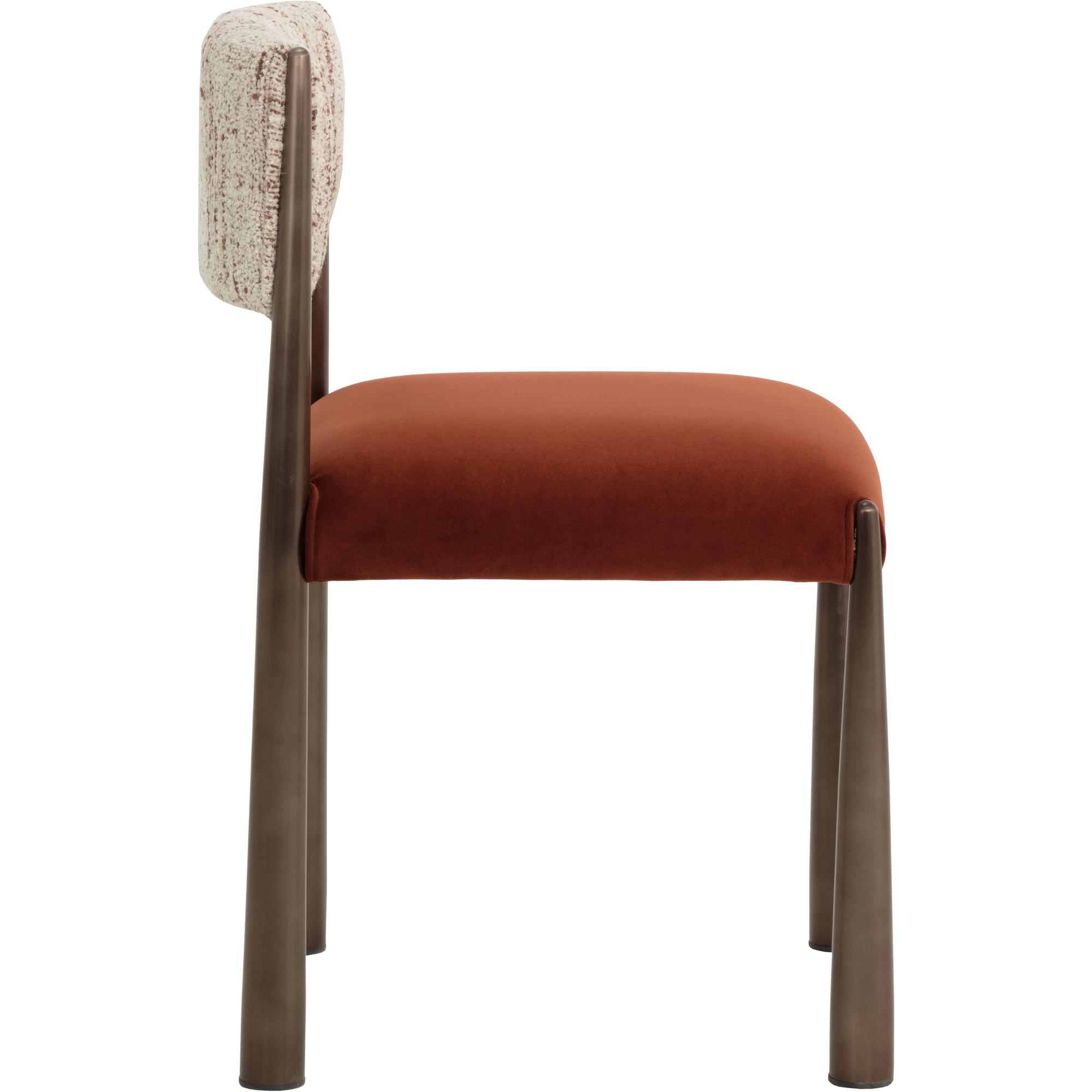 Bayard Dining Chair - Dark Bronze - Meg Rust / Terri Nutmeg 3 Bayard Dining Chair - Dark Bronze - Meg Rust / Terri Nutmeg - Image 3