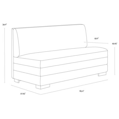 Radcliff Banquette - Bravo Black 112713 112713 7