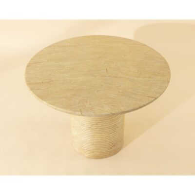 Riva Dining Table - Travertine Look - Natural - 43" 112716 112716 RIVA DINING TABLE TRAVERTINE LOOK 43 1