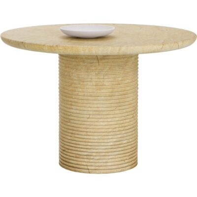 Riva Dining Table - Travertine Look - Natural - 43" 112716 112716 RIVA DINING TABLE TRAVERTINE LOOK 43 20