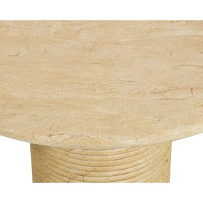 Riva Dining Table - Travertine Look - Natural - 43" 112716 112716 RIVA DINING TABLE TRAVERTINE LOOK 43 26