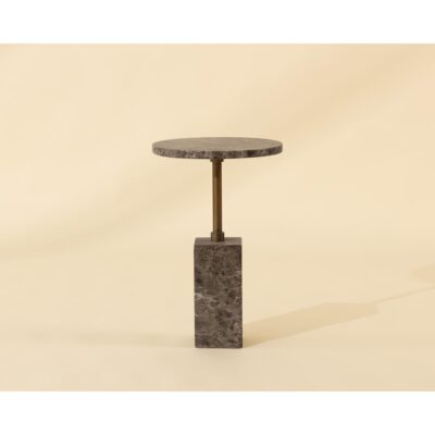 Mizani End Table - Marble Look - Dark Emperador 112723 112723 MIZANI END TABLE MARBLE LOOK DARK EMPERADOR 1