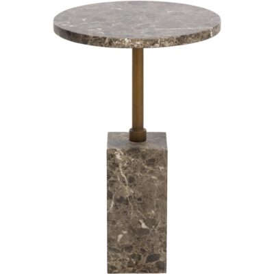 Mizani End Table - Marble Look - Dark Emperador 112723 112723 MIZANI END TABLE MARBLE LOOK DARK EMPERADOR 22