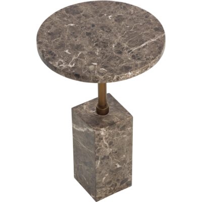 Mizani End Table - Marble Look - Dark Emperador 112723 112723 MIZANI END TABLE MARBLE LOOK DARK EMPERADOR 23