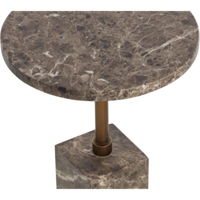 Mizani End Table - Marble Look - Dark Emperador 112723 112723 MIZANI END TABLE MARBLE LOOK DARK EMPERADOR 26