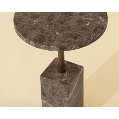 Mizani End Table - Marble Look - Dark Emperador 112723 112723 MIZANI END TABLE MARBLE LOOK DARK EMPERADOR 6