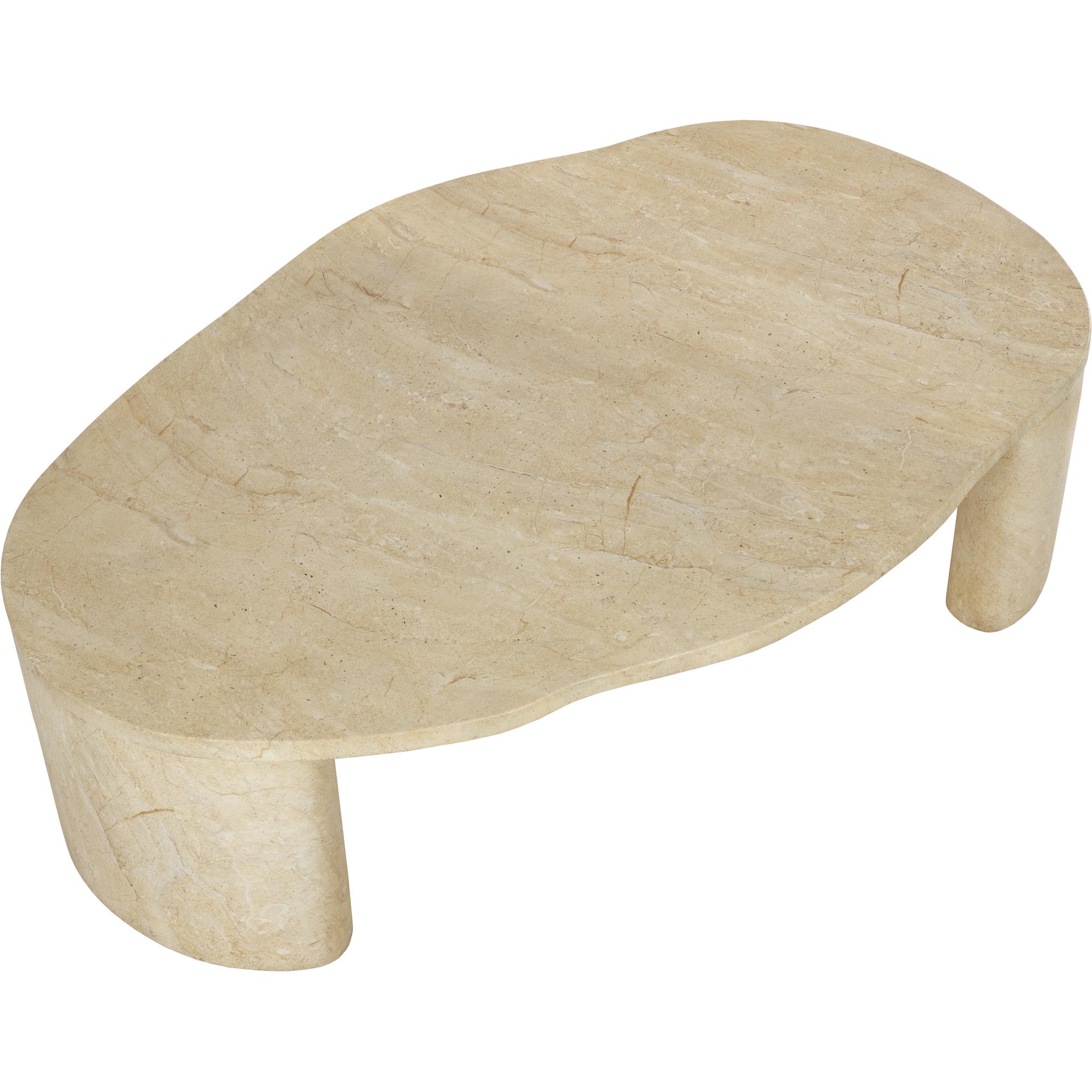 Savinah Coffee Table - Travertine Look - Natural 4 Savinah Coffee Table - Travertine Look - Natural - Image 4