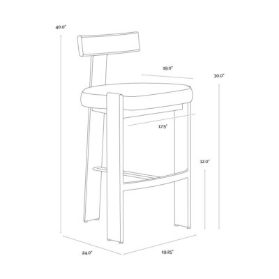 Titan Barstool - Palazzo Cream 11 Titan Barstool - Palazzo Cream 112727 112727 6