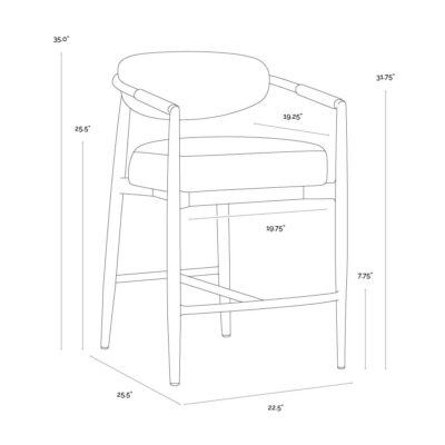 Marita Counter Stool - Louis Cream 112728 112728 7