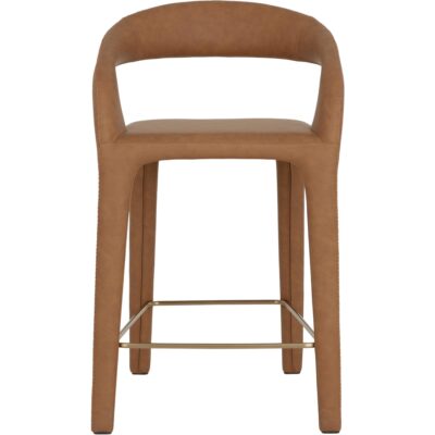 Atika Counter Stool - Milliken Cognac 112761 112761 ATIKA COUNTER STOOL MILLIKEN COGNAC 21