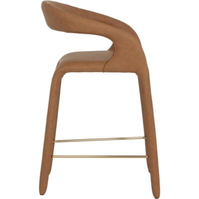 Atika Counter Stool - Milliken Cognac 112761 112761 ATIKA COUNTER STOOL MILLIKEN COGNAC 22