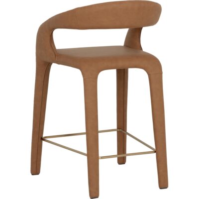 Atika Counter Stool - Milliken Cognac 112761 112761 ATIKA COUNTER STOOL MILLIKEN COGNAC 23