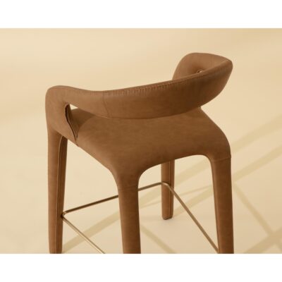 Atika Counter Stool - Milliken Cognac 112761 112761 ATIKA COUNTER STOOL MILLIKEN COGNAC 6