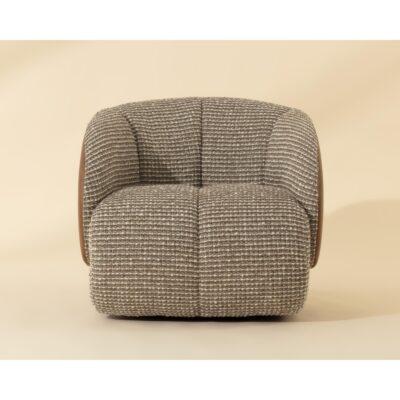 Camie Swivel Lounge Chair - Torched Meringue / Cognac Leather 9 Camie Swivel Lounge Chair - Torched Meringue / Cognac Leather 112768 112768 CAMIE SWIVEL LOUNGE CHAIR TORCHED MERINGUE COGNAC LEATHER 1