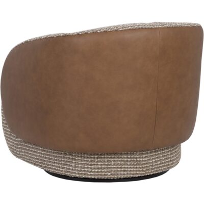 Camie Swivel Lounge Chair - Torched Meringue / Cognac Leather 14 Camie Swivel Lounge Chair - Torched Meringue / Cognac Leather 112768 112768 CAMIE SWIVEL LOUNGE CHAIR TORCHED MERINGUE COGNAC LEATHER 23